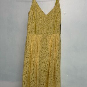 Guess Short Yellow Lace Summer Dress Size 0